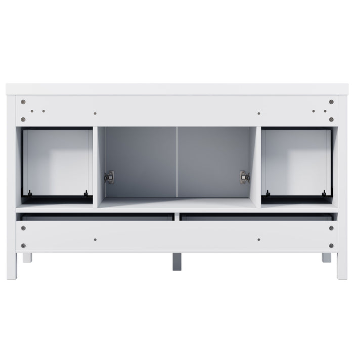 Bathroom Vanity With Separate Sink, Soft Close Doors And 4 Drawers