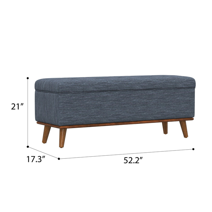 Rory - Storage Ottoman - Blue Heron