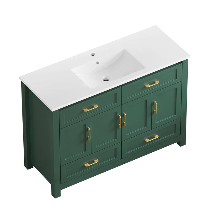 Bathroom Vanity With Sink Combo, 4 Soft Close Doors And 4 Drawers