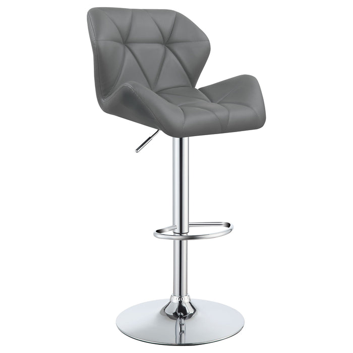 Adjustable Bar Stool With Height-Adjustable Base (Set of 2)