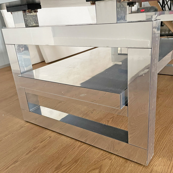 Square Coffee Table For Living Room - Silver
