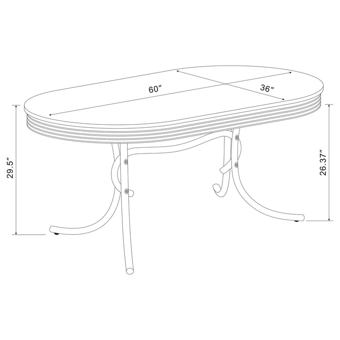 Midge - Oval Dining Table Set