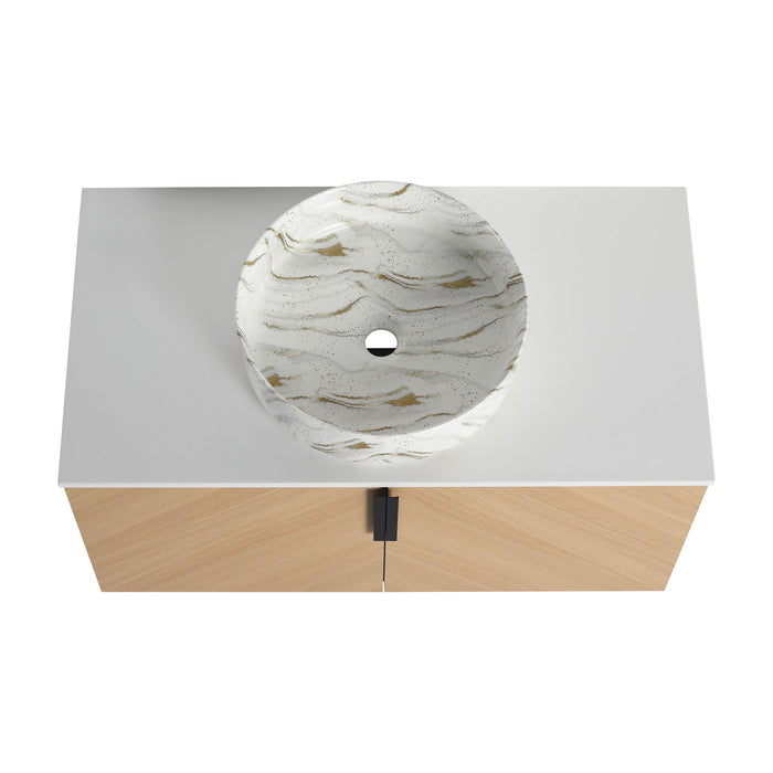Wall Mounted Bathroom Vanity & Art Sink