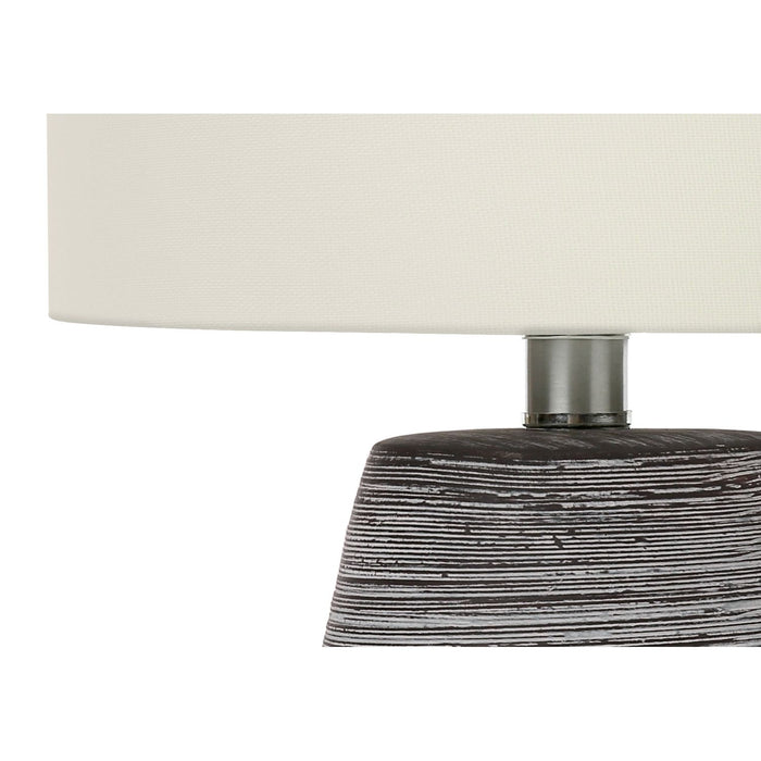 Lighting, Table Lamp, Ceramic, Contemporary - Gray / Cream