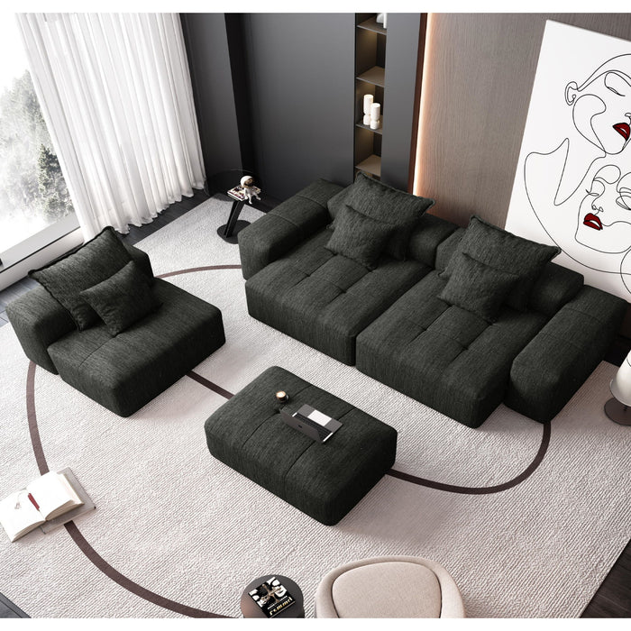 Modern Oversized Diy Combination, Modular Sectional Sofa With Pillows