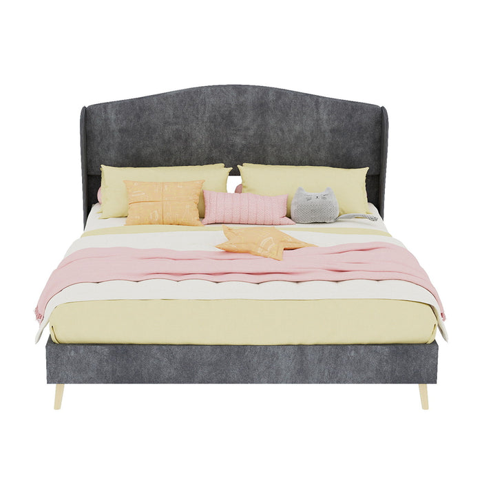 Upholstered Bed, Tufted Headboard, Comfortable Sleep