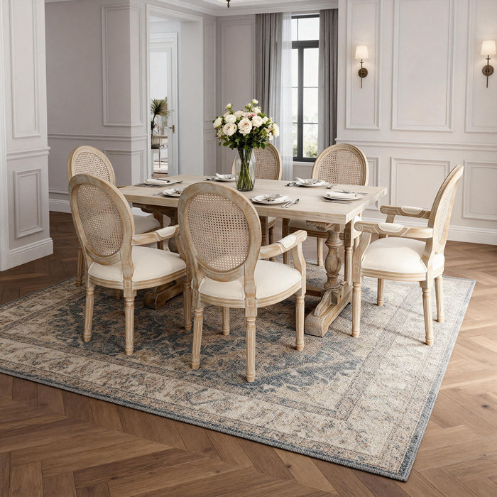 Upholstered Dining Armchair (Set of 2) - Beige