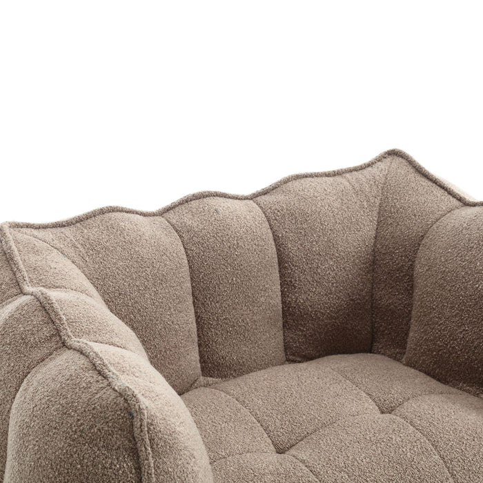 Soft Chenille Bean Bag Chair With High Resilient Foam