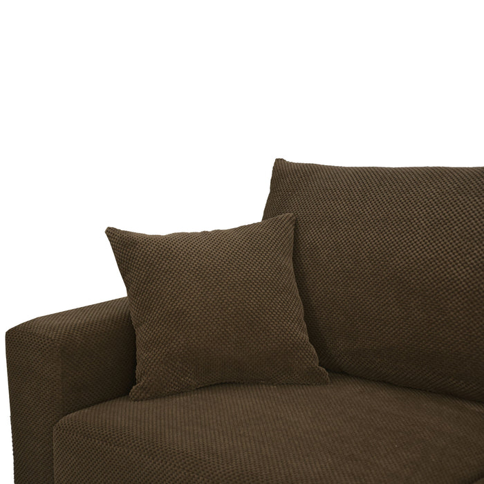 2 Seater Sofa, 2 Throw Pillows For Living Room