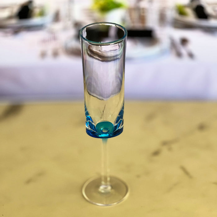 Oval Halo - Acrylic Champagne Flutes (Set of 4)