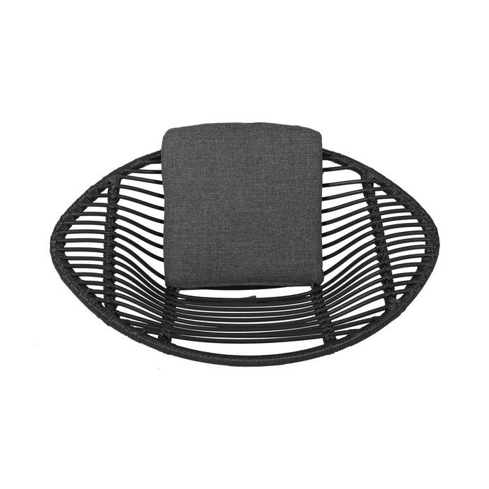 Cordella - Outdoor Woven Wicker Chairs With Cushions, (Set of 2)