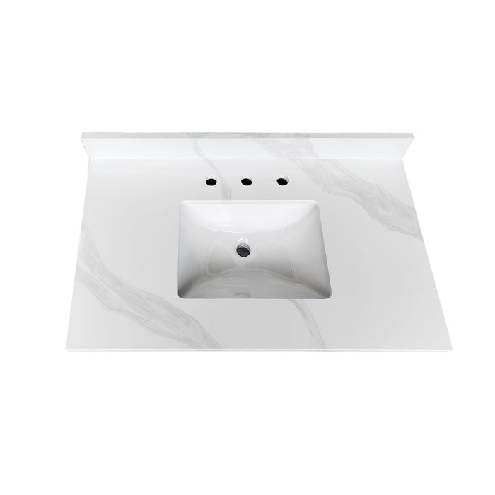 Bathroom Vanity Top With Undermount Sink, 3 Pre Drilled Holes