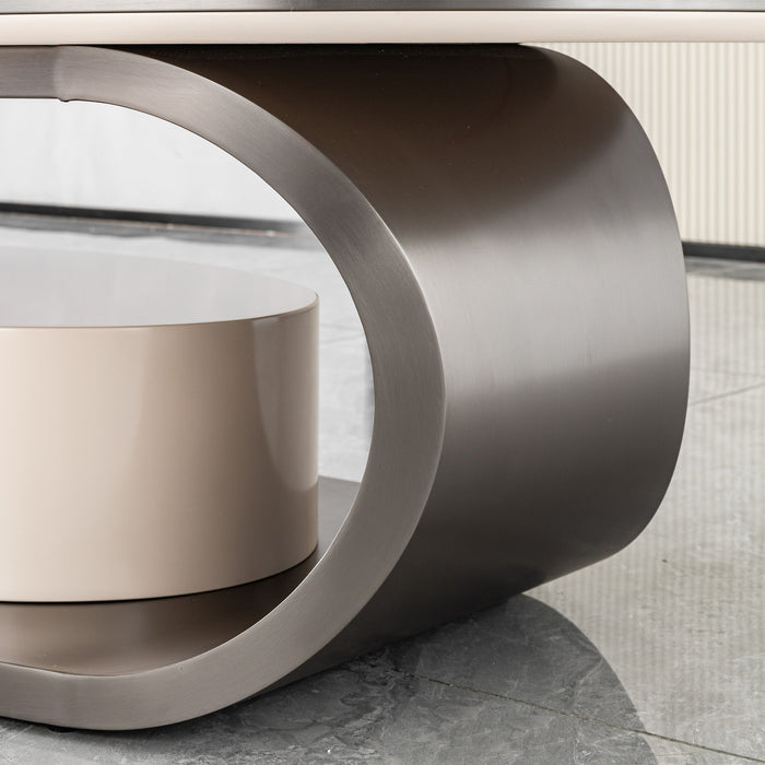 Oval Coffee Table With Drawer