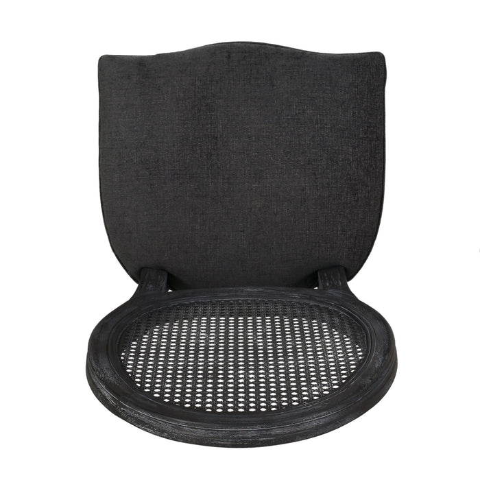 French Country Dining Chair With Cane Backrest (Set of 2)