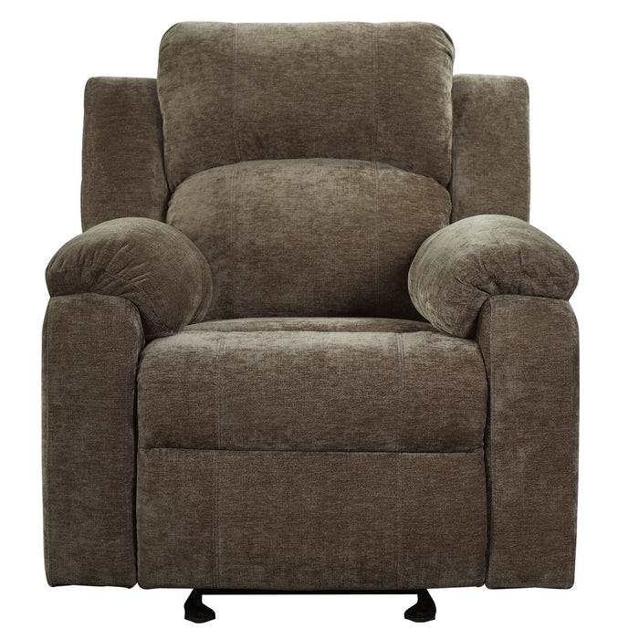 Upholstered Manual Recliner Chair With 3 Adjustable Backrest Positions
