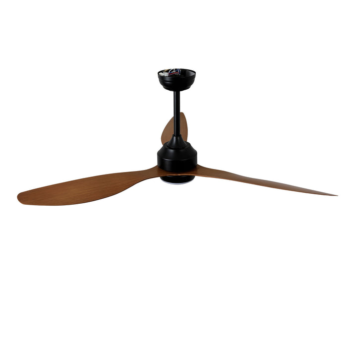 Ceiling Fan With Lights Quiet DC Motor 3 Blade Ceiling Fans 6 Speed Levels, Reversible Ceiling Fan - Matte Black / Wood