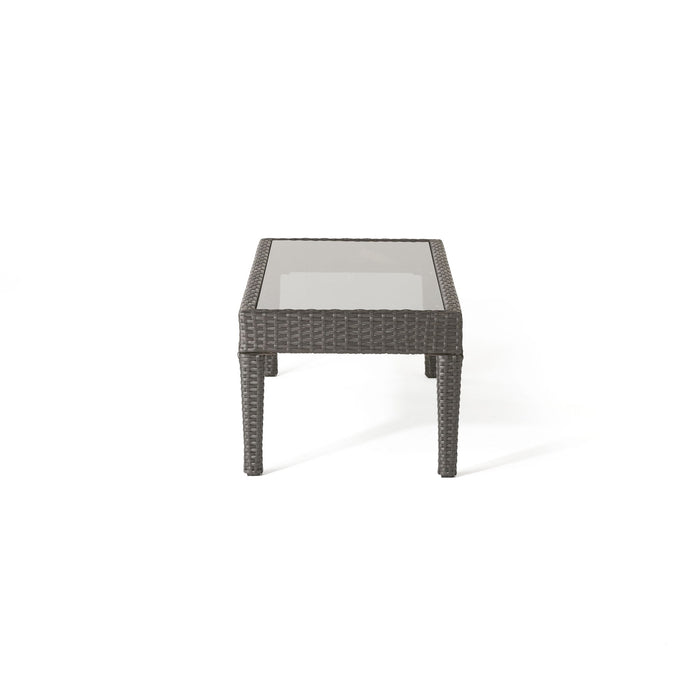 Contemporary Antibes Loveseat & Table Set Outdoor - Gray