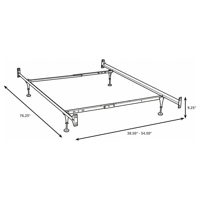 Renee - Twin / Full Bed Frame With Reinforced Center Beam And Bolt-On Construction - Black