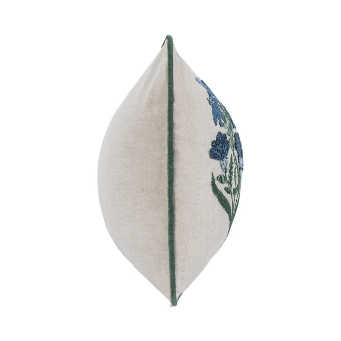 Belcourt - 14" x 26" Floral Pillow - Floral Natural / Blue