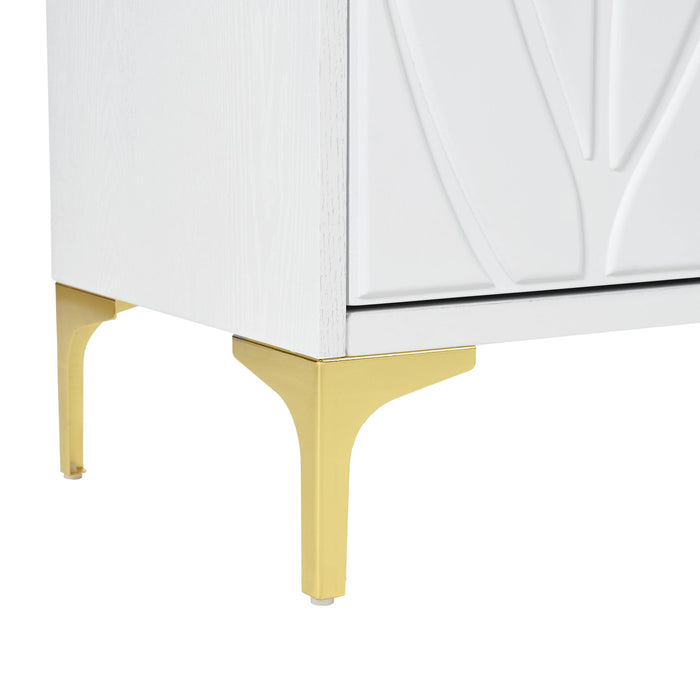 Modern Sideboard Buffet Cabinet With Handleless Press To Open Design With 4 Doors