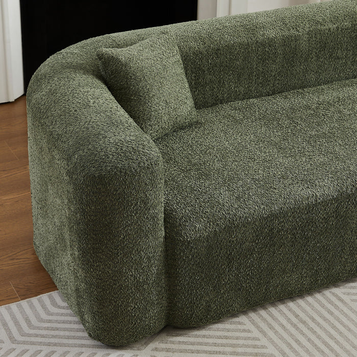 L - Shape Boneless Cloud Couch With 2 Throw Pillows For Living Room