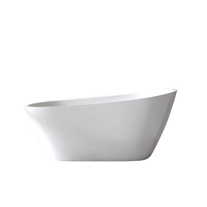 Special-Shaped Freestanding Slipper Bathtub, Overflow & Pop Up Drain
