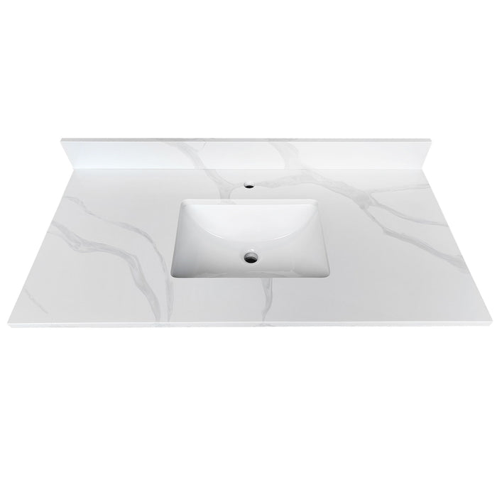 Bathroom Vanity Top With Undermount Single Bowl Sink