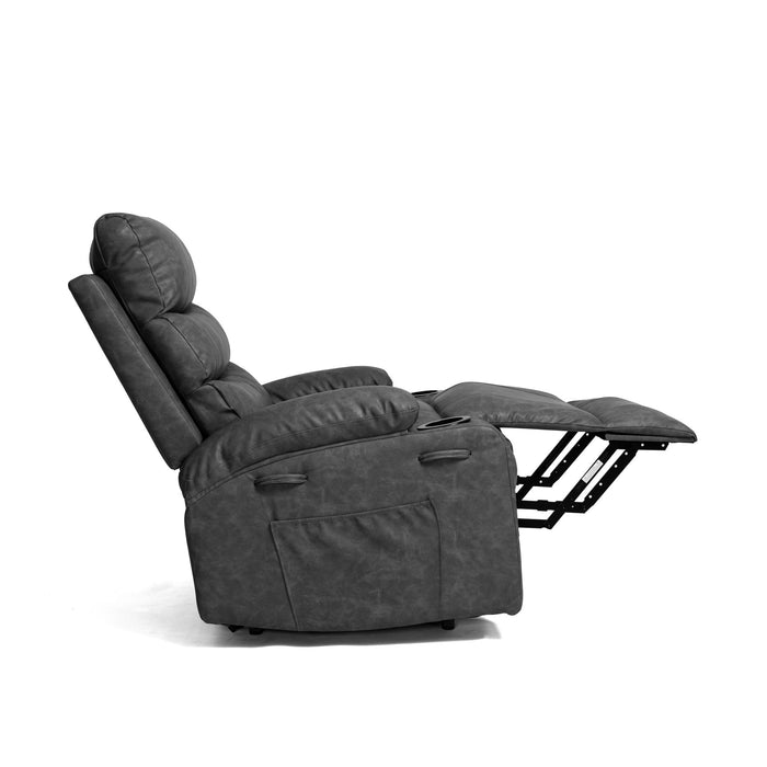 Large Size Electric Power Lift Recliner Chair Sofa With 8 Point Vibration Massage And Lumbar Heat