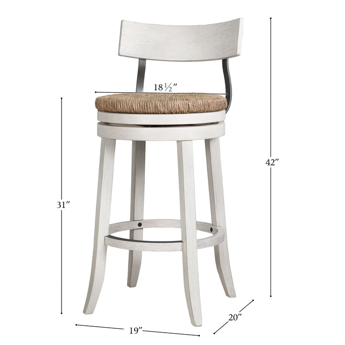 Stool With Natural Seagrass Seat