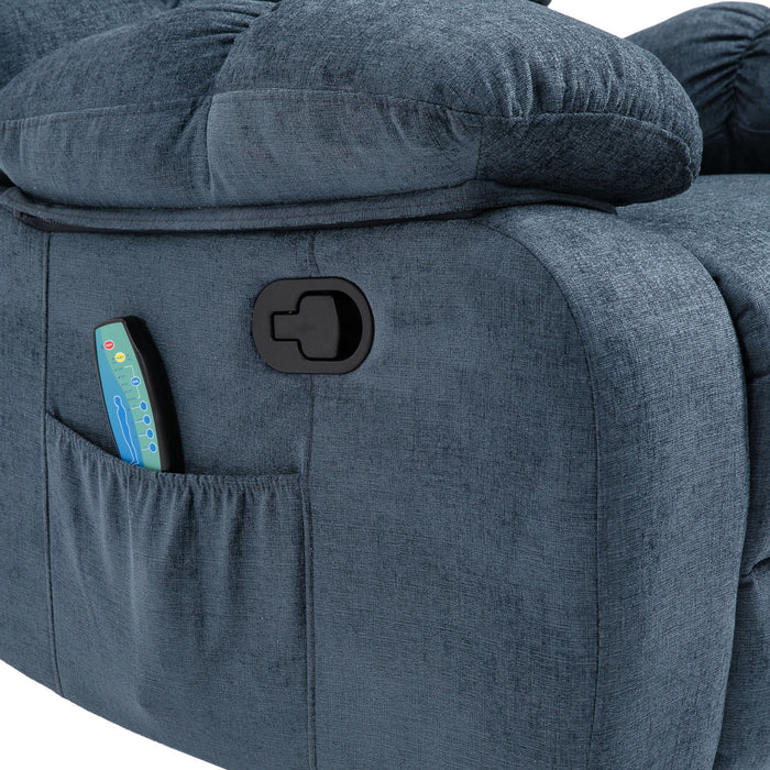 Contemporary Massage Recliner With Pillow Tufted Design - Charcoal