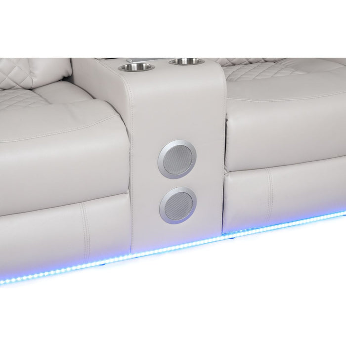 Benz - Power Reclining Loveseat With LED Lighting And Built In USB