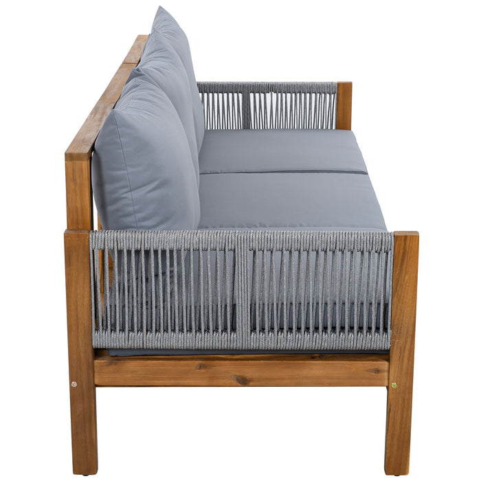 Outdoor 3 Seat Patio Sunbed