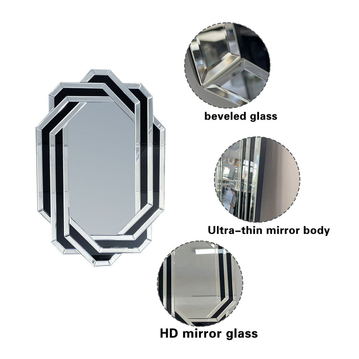 Diamond Wall Mirror - Silver