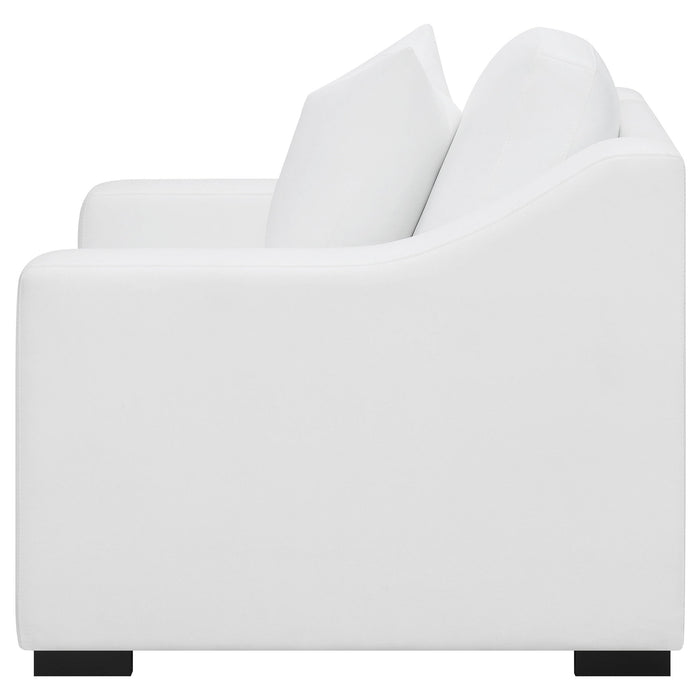 Chelan - Upholstered Sloped Arm Accent Chair - White