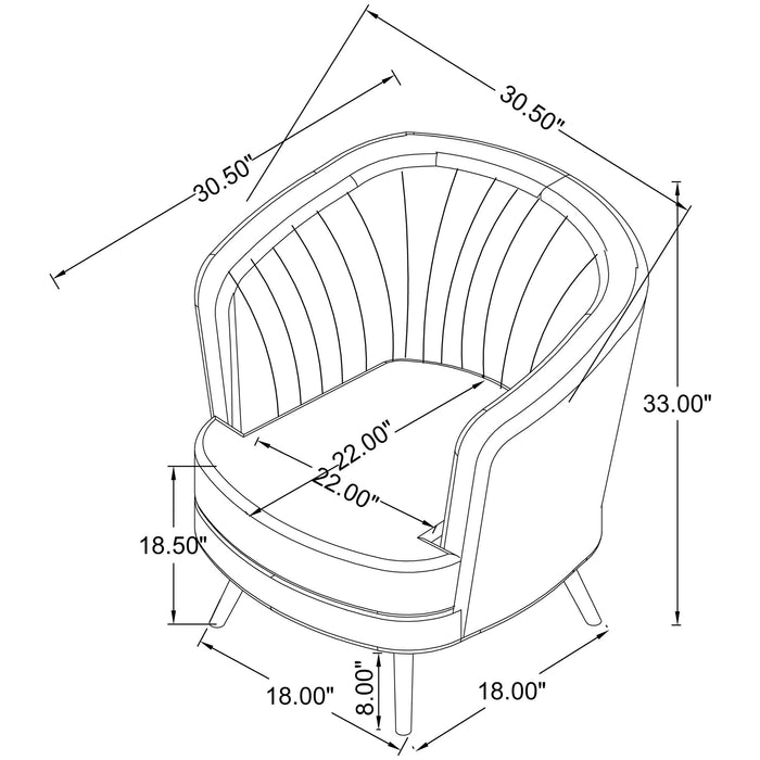 Tufted Upholstered Lounge Seating Chair