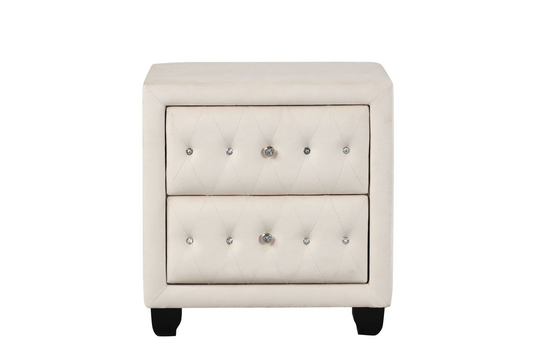 Sophia - 2 Drawer Upholstered Nightstand