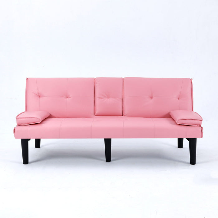 Sofa Bed With Foldable Design And Cup Holder