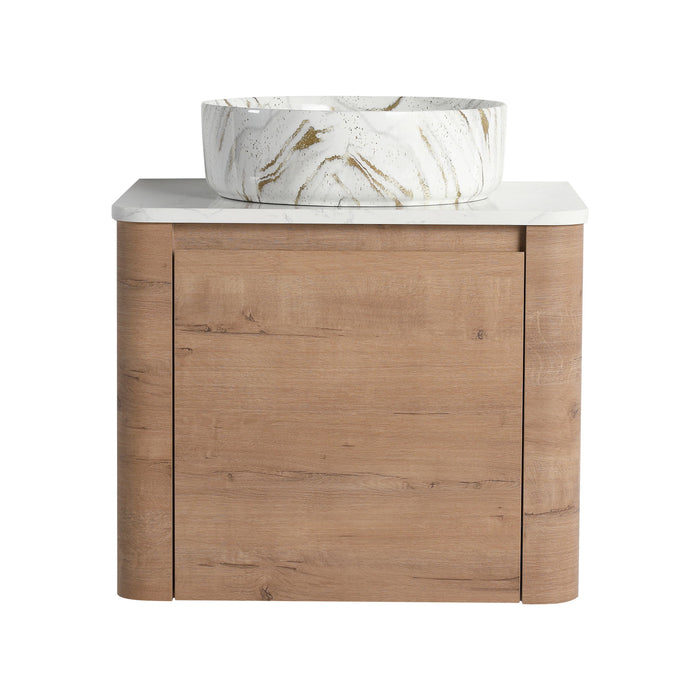 Wall Mounted Bathroom Vanity With Art Sink, 1 Soft Close Door