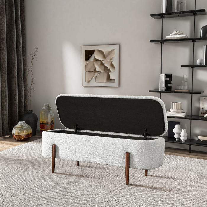 Sarna - Storage Bench - Ivory