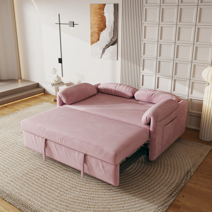 Sofa, Dual Purpose Lounge With Retractable Queen Size Bed