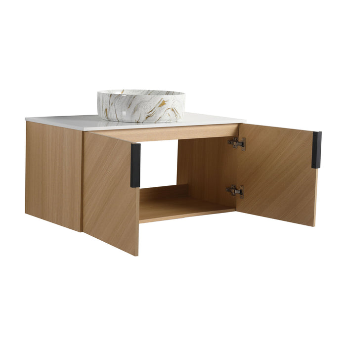 Wall Mounted Bathroom Vanity & Art Sink