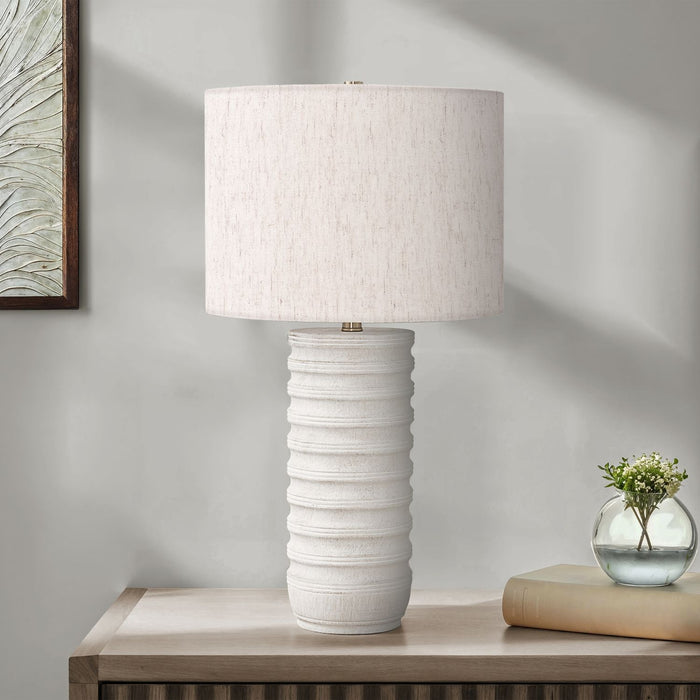 Table Lamp, Lighting, Resin, Transitional - Cream