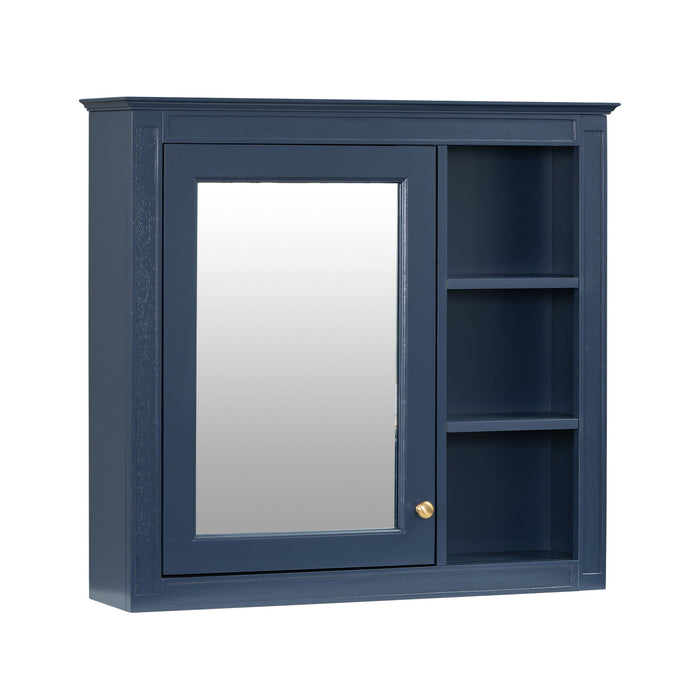 Wall Mounted Medicine Cabinet With Mirror And 3 Open Shelves
