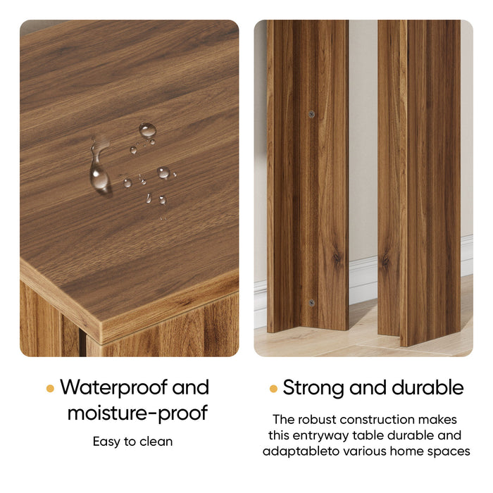 Farmhouse Style Extra Long Walnut Console Table