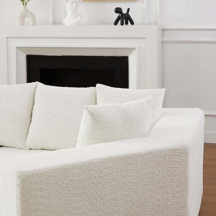 L - Shaped Modular Sofa With Deep Seat And 11 Pillows