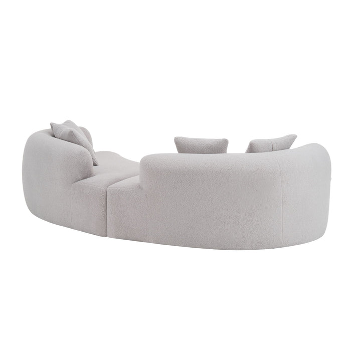 Curved 4 Seater Full Compression Sponge Sofa