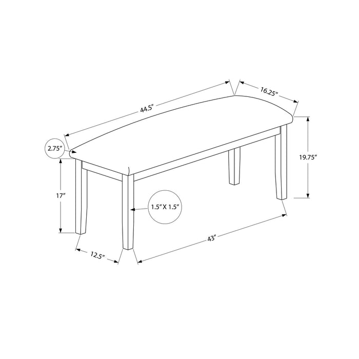 Bench, Rectangular, Hallway, Upholstered, Transitional