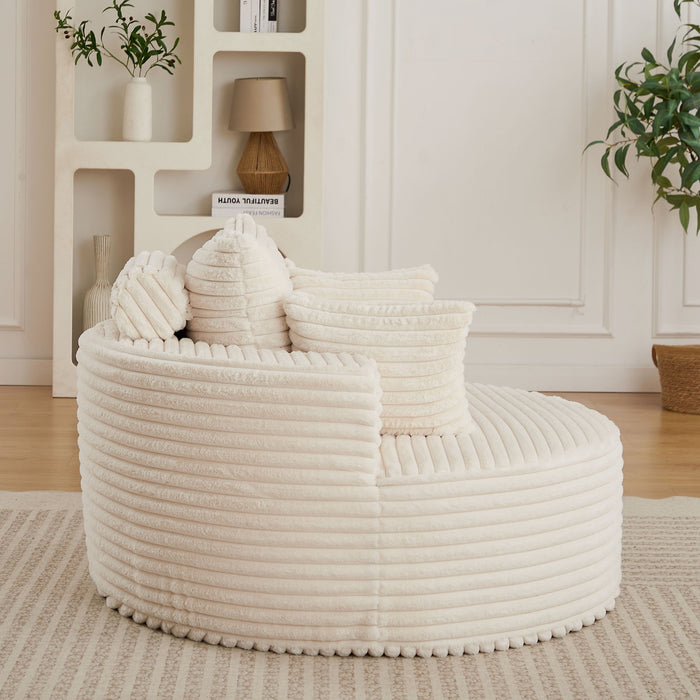Modern Single Sofa With Backrest Pillow For Living Room