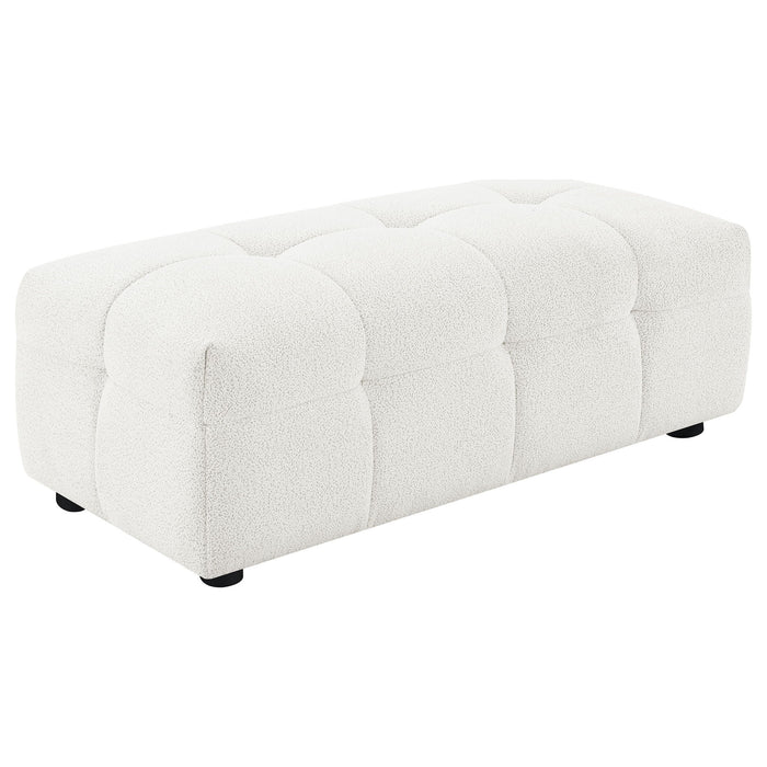 Sooke - Rectangular Ottoman - Off White