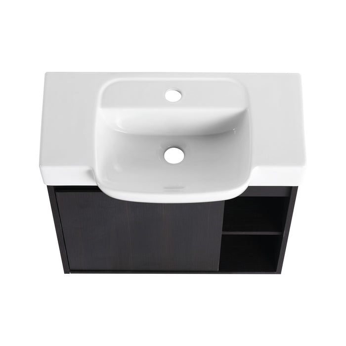 Wall Mounted Bathroom Vanity With Sink, Soft Close Door